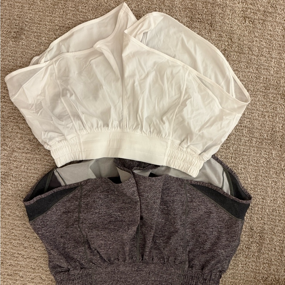 lululemon athletica Gray and White Athletic Shorts